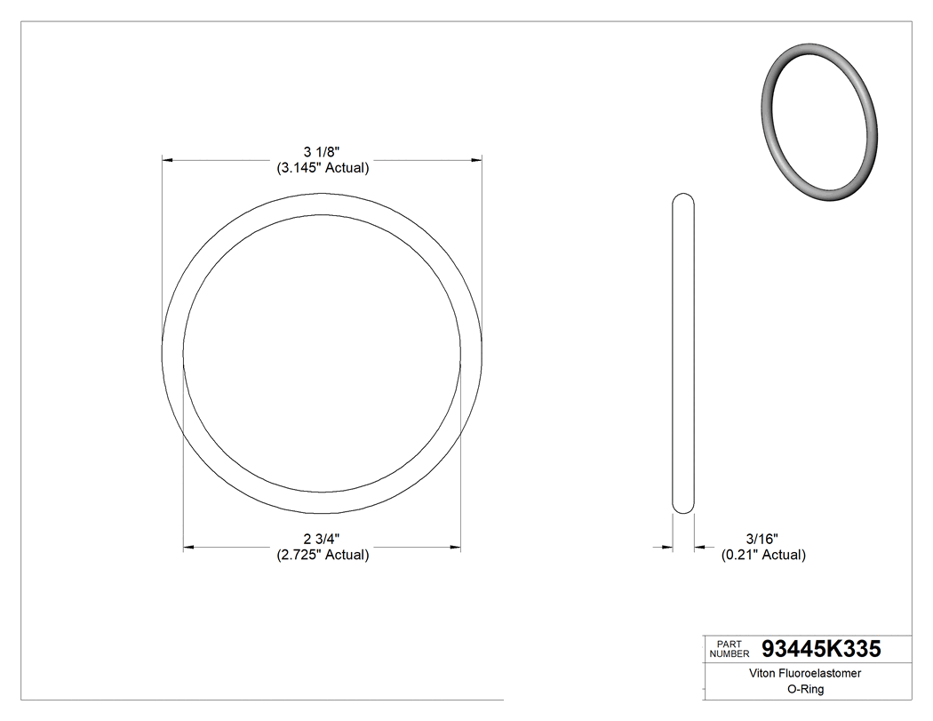 Technical drawing - 93445K335